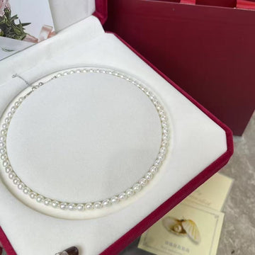 Delicate Freshwater Rice Pearl Necklace | 5–6mm Near-Flawless · Sterling Silver Adjustable Chain