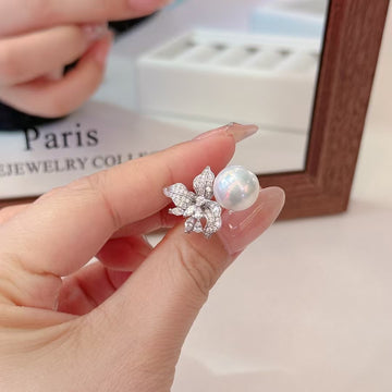 Pearl Ring | 11–12mm · Round · Strong Luster · Adjustable S925 Sterling Silver