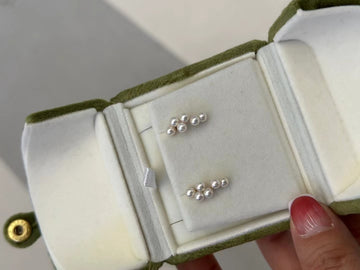 Freshwater Pearl Earrings | Grape Cluster Design · S925 Sterling Silver