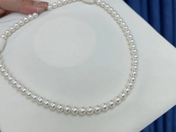 Freshwater Pearl Necklace | 5–6mm · Near-Round · Strong Luster · Almost Flawless · S925 Sterling Silver Clasp