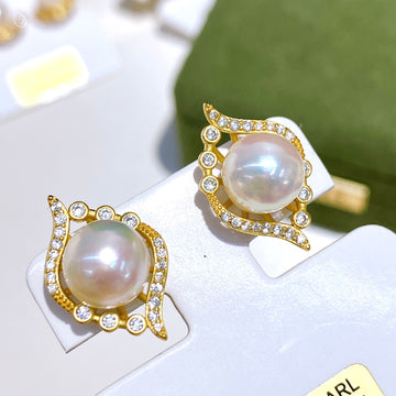 Akoya Pearl Stud Earrings | 8–8.5mm · Round · Strong Luster · Near Flawless · S925 Sterling Silver