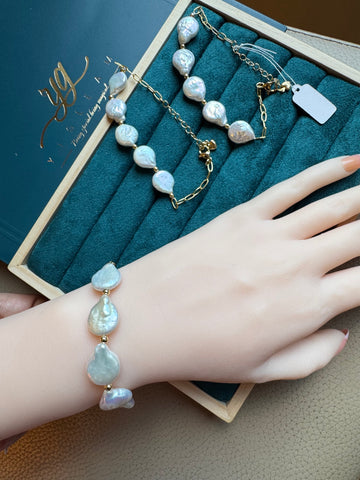 Freshwater Pearl Bracelet | Tarnish-Resistant Metal · Adjustable Length · 3–10–13mm Pearls