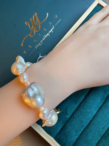 Baroque Freshwater Pearl Bracelet | Multi-Size Design · 3–30mm · Zircon & Anti-Oxidation Metal