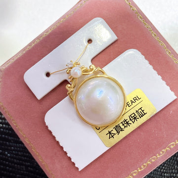 Mabe Pearl Pendant | 16–21mm Saltwater Mabe Pearl · S925 Sterling Silver