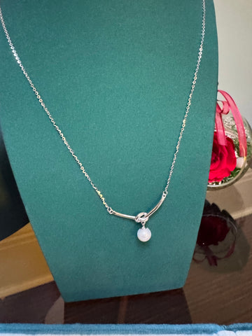 Freshwater Pearl Pendant Necklace | 7–8mm · Round · Strong Luster · Smooth Surface · S925 Sterling Silver Adjustable Clasp