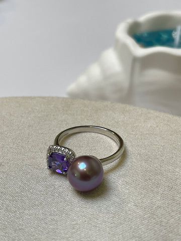 Freshwater Pearl Open Ring | Natural Pearl · S925 Silver · Adjustable Band