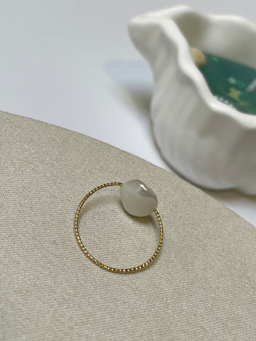 Freshwater Pearl Ring | 9.5mm · Nucleation-Free · Petite Design · Anti-Oxidation Metal