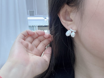Butterfly Baroque Freshwater Pearl Earrings | S925 Sterling Silver