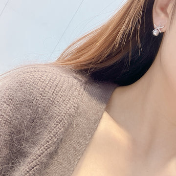 Starfish Design Akoya Pearl Earrings | 6–7mm · Round · Strong Luster · S925 Sterling Silver