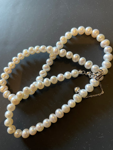 Lustrous Freshwater Pearl Necklace | 5–6mm Near-Round · High Luster · Minimal Blemishes