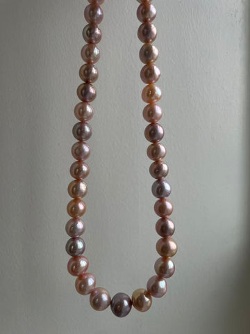 Freshwater Pearl Necklace | Soft Purple · Near-Round · High Luster · S925 Sterling Silver