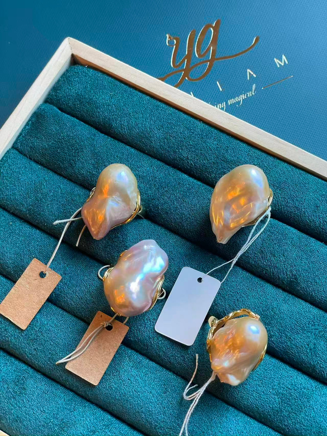 Baroque Pearl Ring | Oversized Design · Gold-Tone Metal · Tarnish Resistant · Random Styles