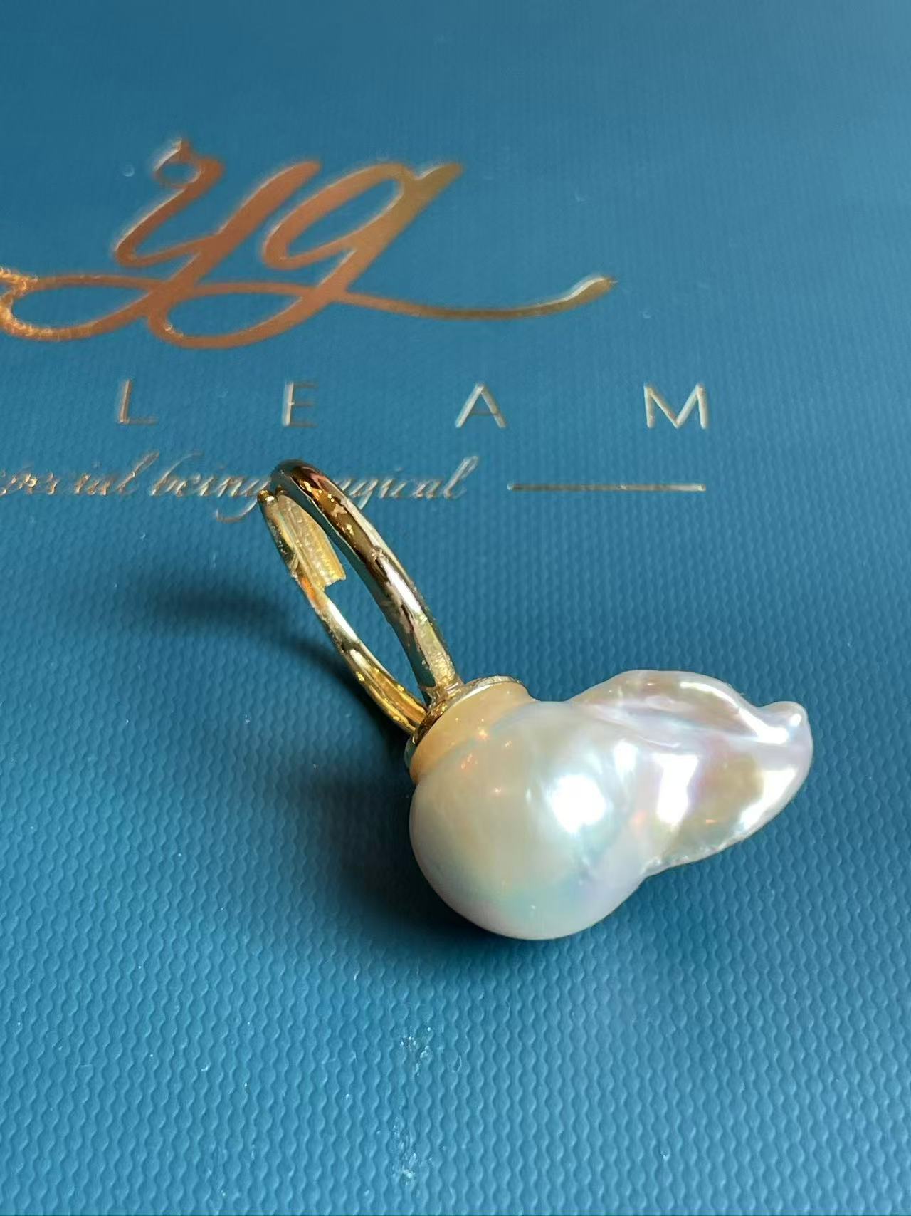 Baroque Freshwater Pearl Ring | 16–36mm · White Pearl · Adjustable · Fashion Statement