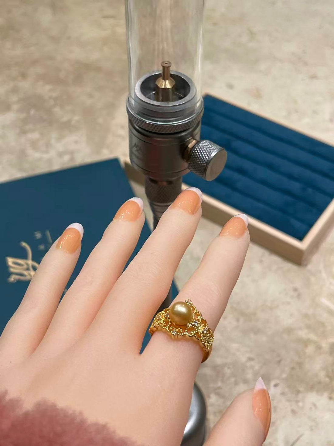 Freshwater Pearl Ring | 6.5mm · Petite Design · Adjustable · Anti-Oxidation Metal