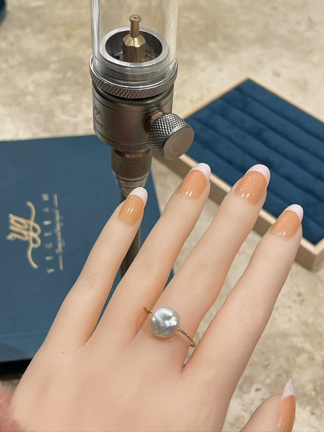 Freshwater Pearl Ring | 9.5mm · Nucleation-Free · Petite Design · Anti-Oxidation Metal