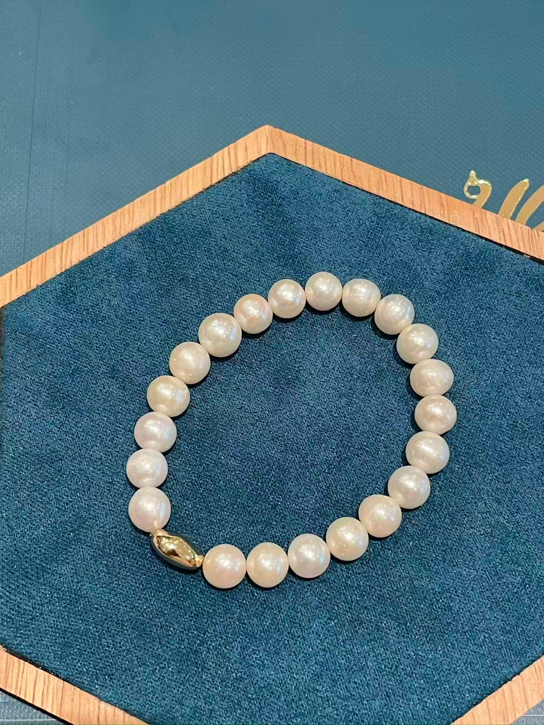 Freshwater Pearl Bracelet | 8–9mm · Nucleation-Free · White · Alloy Setting