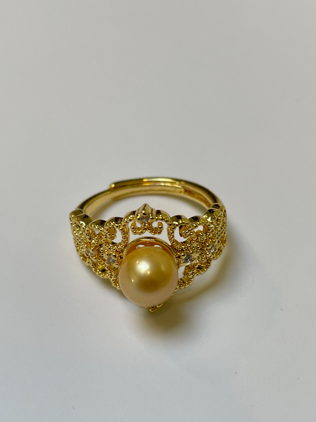 Freshwater Pearl Ring | 6.5mm · Petite Design · Adjustable · Anti-Oxidation Metal