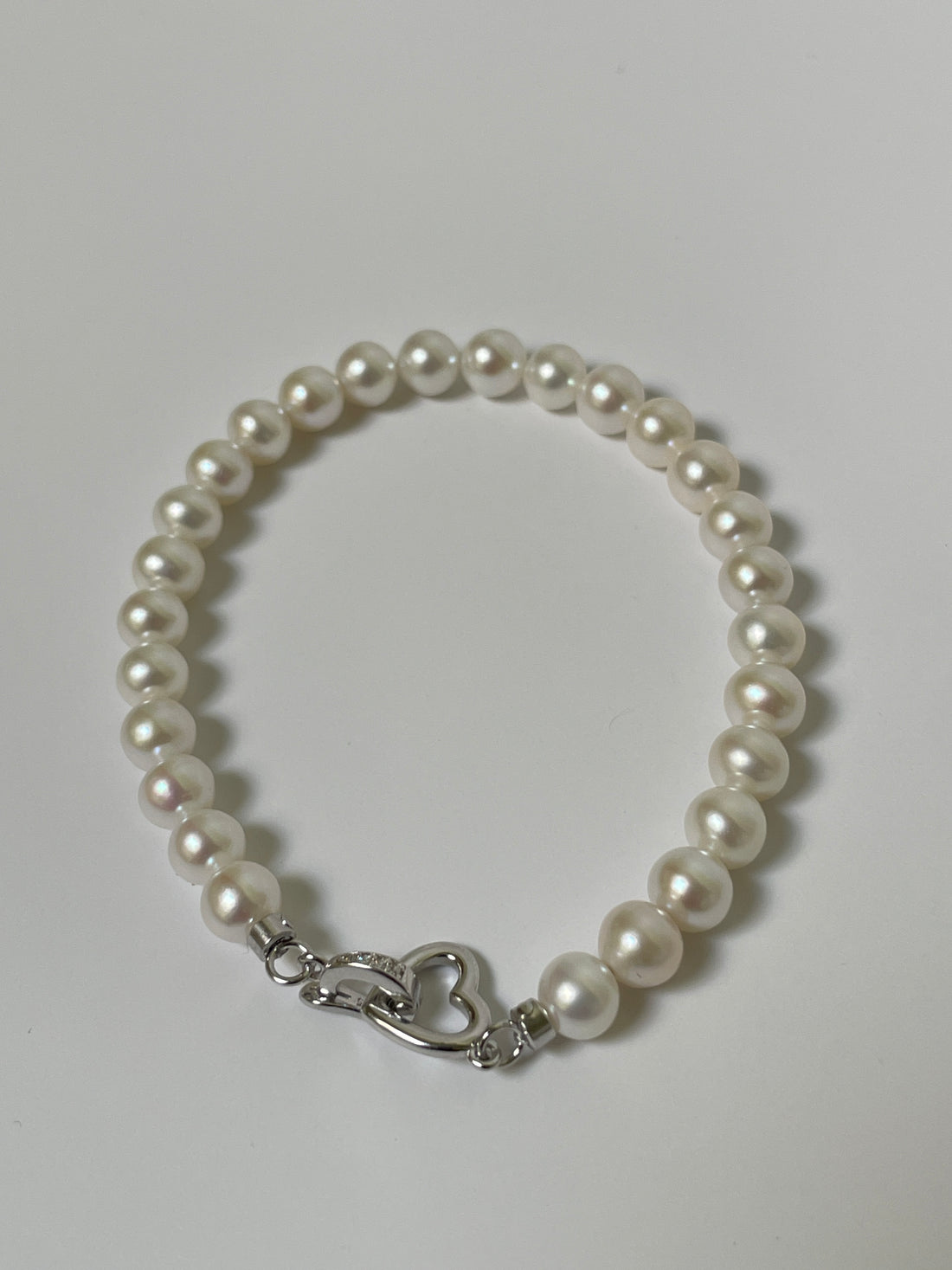 Classic Clasp Freshwater Pearl Bracelet | 5.5–6mm Pearls · S925 Silver