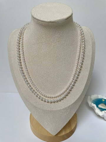 Freshwater Pearl Layered Necklace Set | 3–5mm · Near-Perfect Round · High Luster · S925 Silver Infinity Clasp · Multiple Styling Options