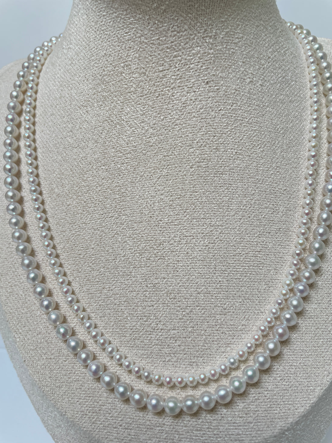 Freshwater Pearl Layered Necklace Set | 3–5mm · Near-Perfect Round · High Luster · S925 Silver Infinity Clasp · Multiple Styling Options