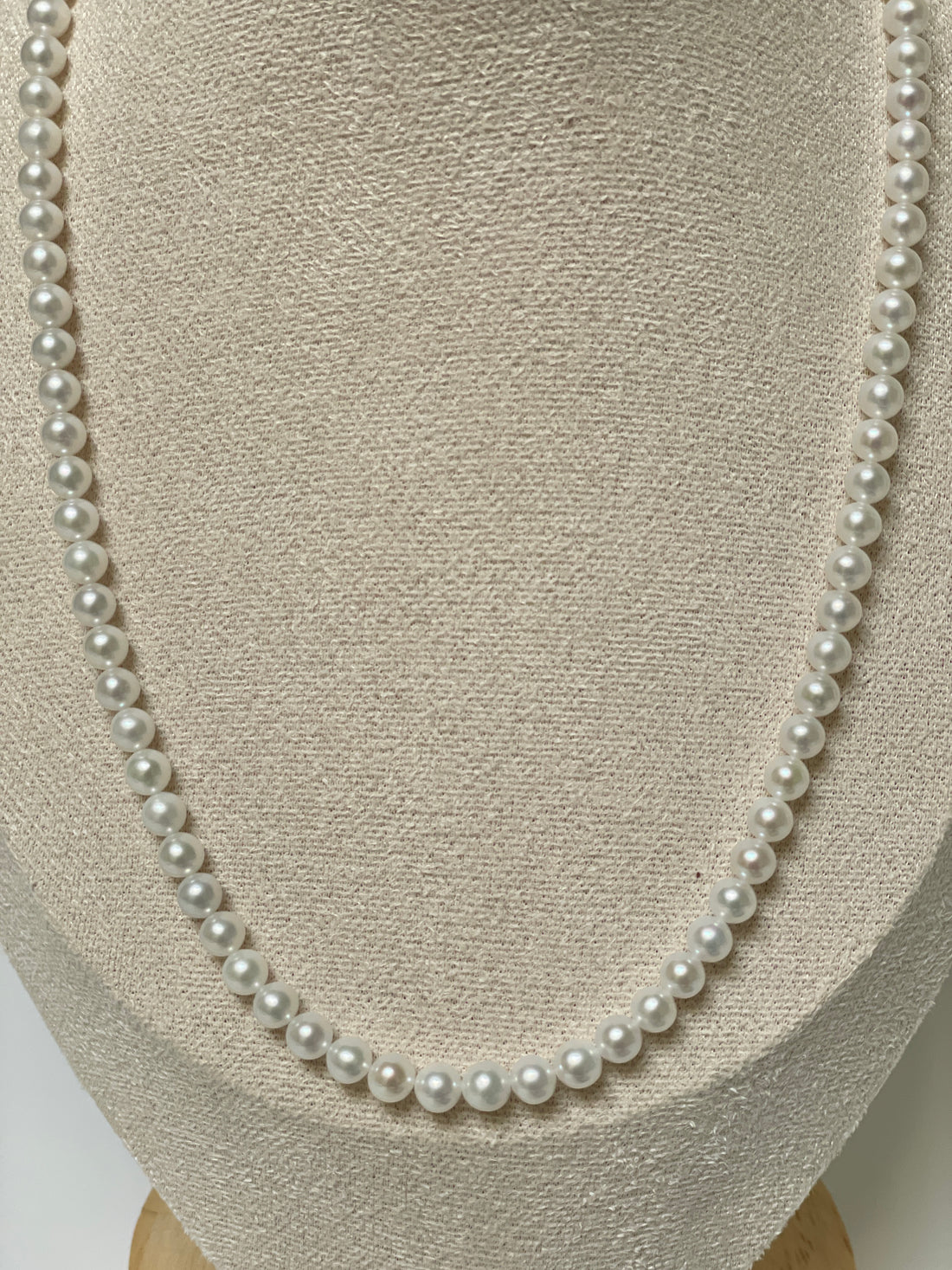 Freshwater Pearl Necklace | 5–6mm · Round · High Luster · Sterling Silver Clasp