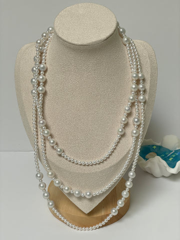 Freshwater Pearl Long Necklace | 4–8mm · Perfectly Round · Flawless High Luster · Multi-Style Design