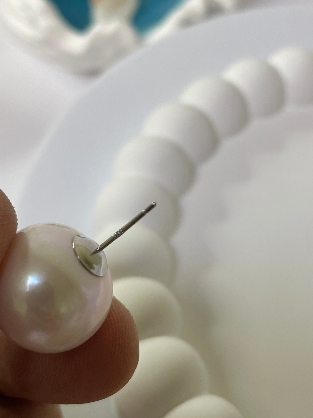 Freshwater Pearl Stud Earrings | 16–17mm · Oversized Flat-Round · High Luster · S925 Setting