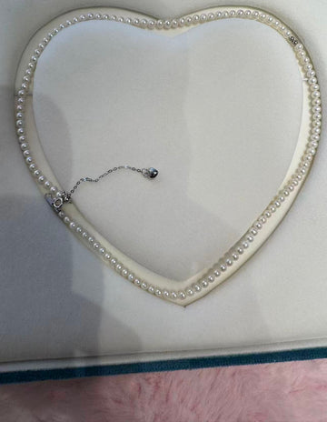 Freshwater Pearl Millet Necklace | 3–4mm · Near-Round · High Luster · S925 Sterling Silver · 50cm