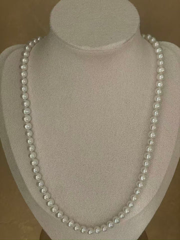 Freshwater Pearl Necklace | Butterfly Clasp — Elegant & Feminine