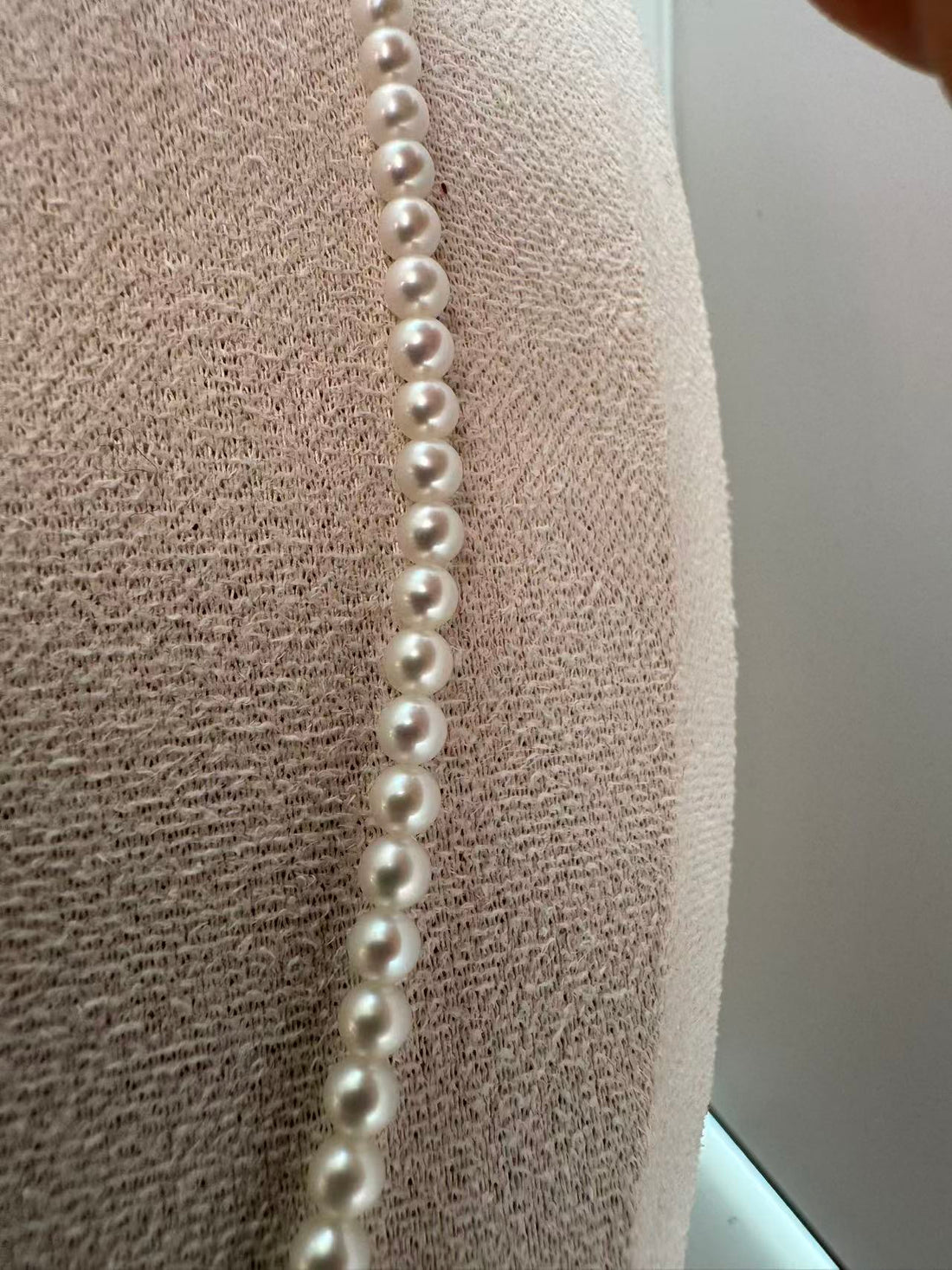 Freshwater Pearl Necklace | 3–4mm · Near-Round · Exceptional Luster · 14K Yellow Gold & White Gold Long Chain · 45cm