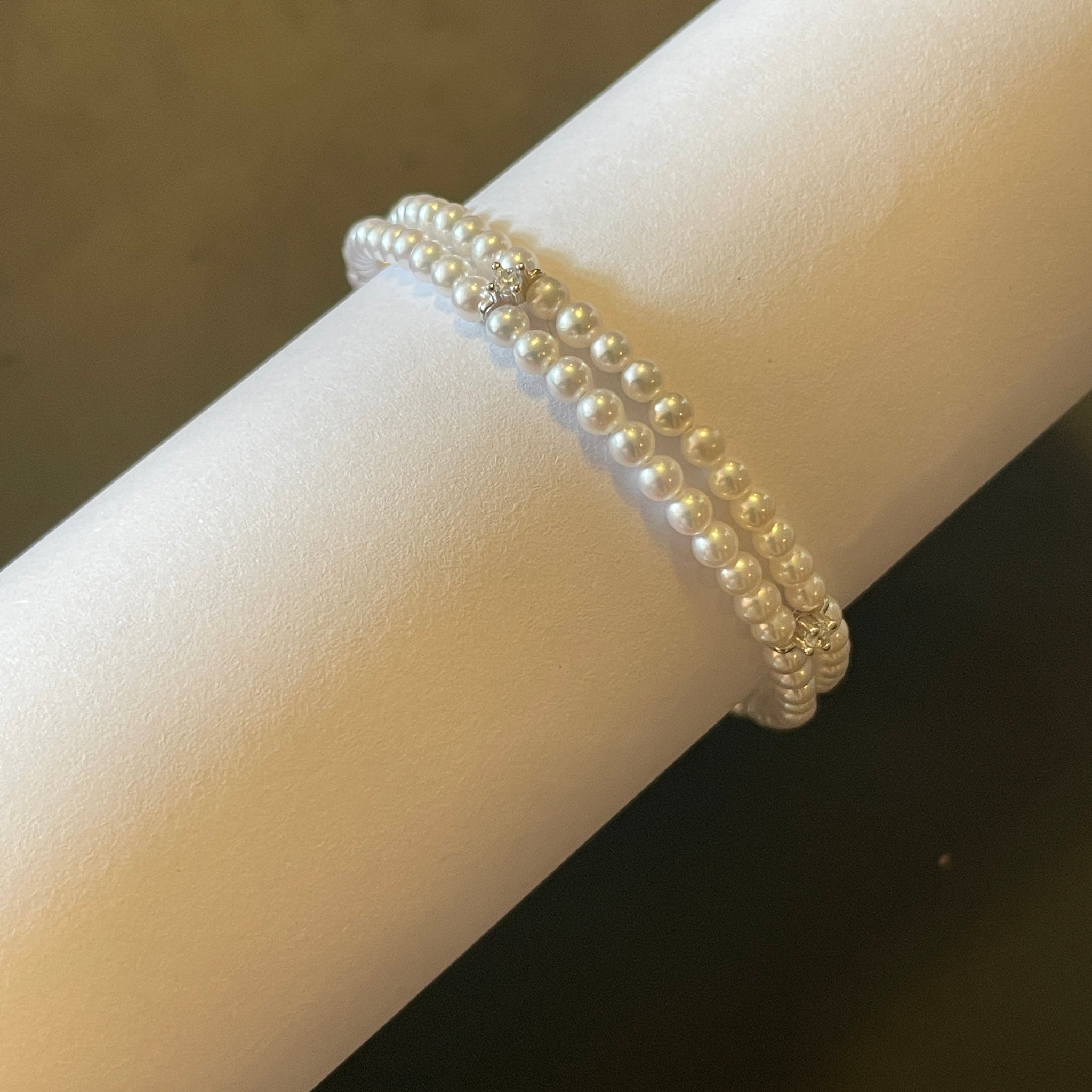 Minimalist Clasp Pearl Bracelet | 4–5mm Freshwater Pearls · S925 Silver