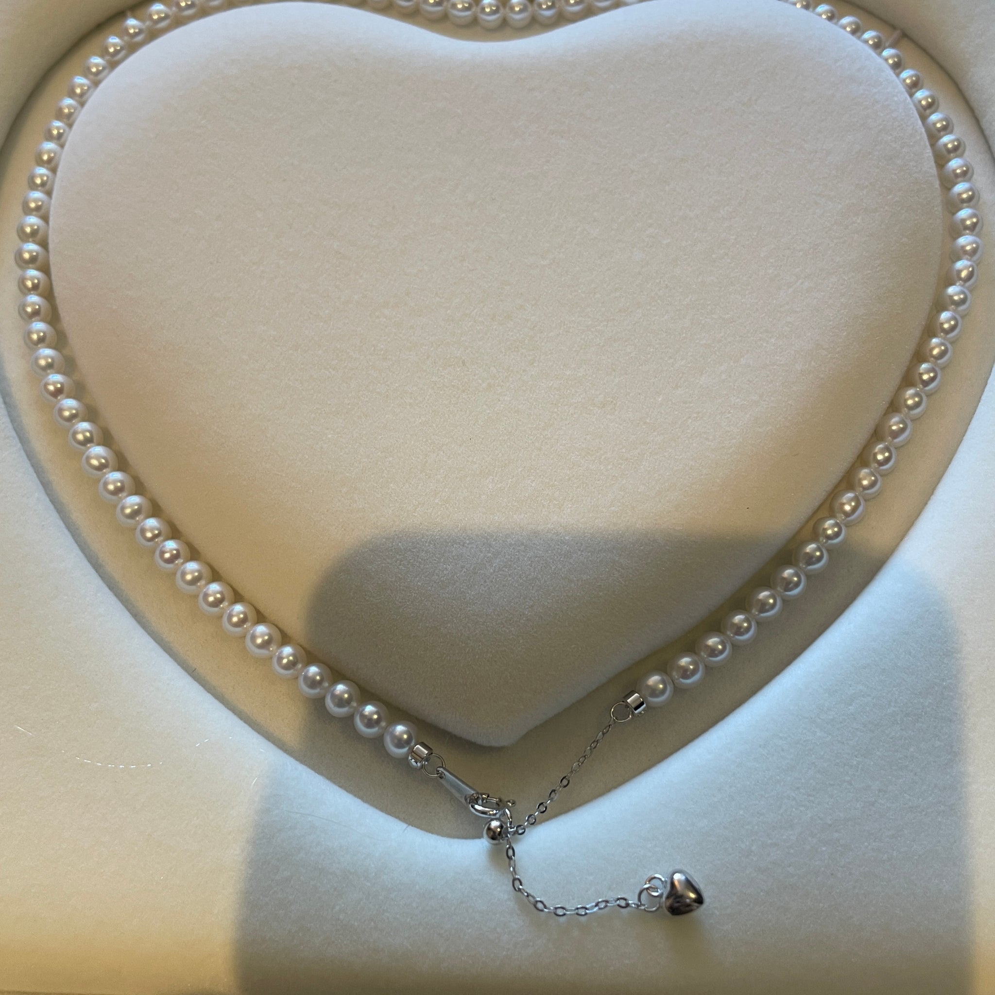 Brilliant White Freshwater Pearl Necklace | 4–4.5mm Beads · Sterling Silver · Adjustable Chain