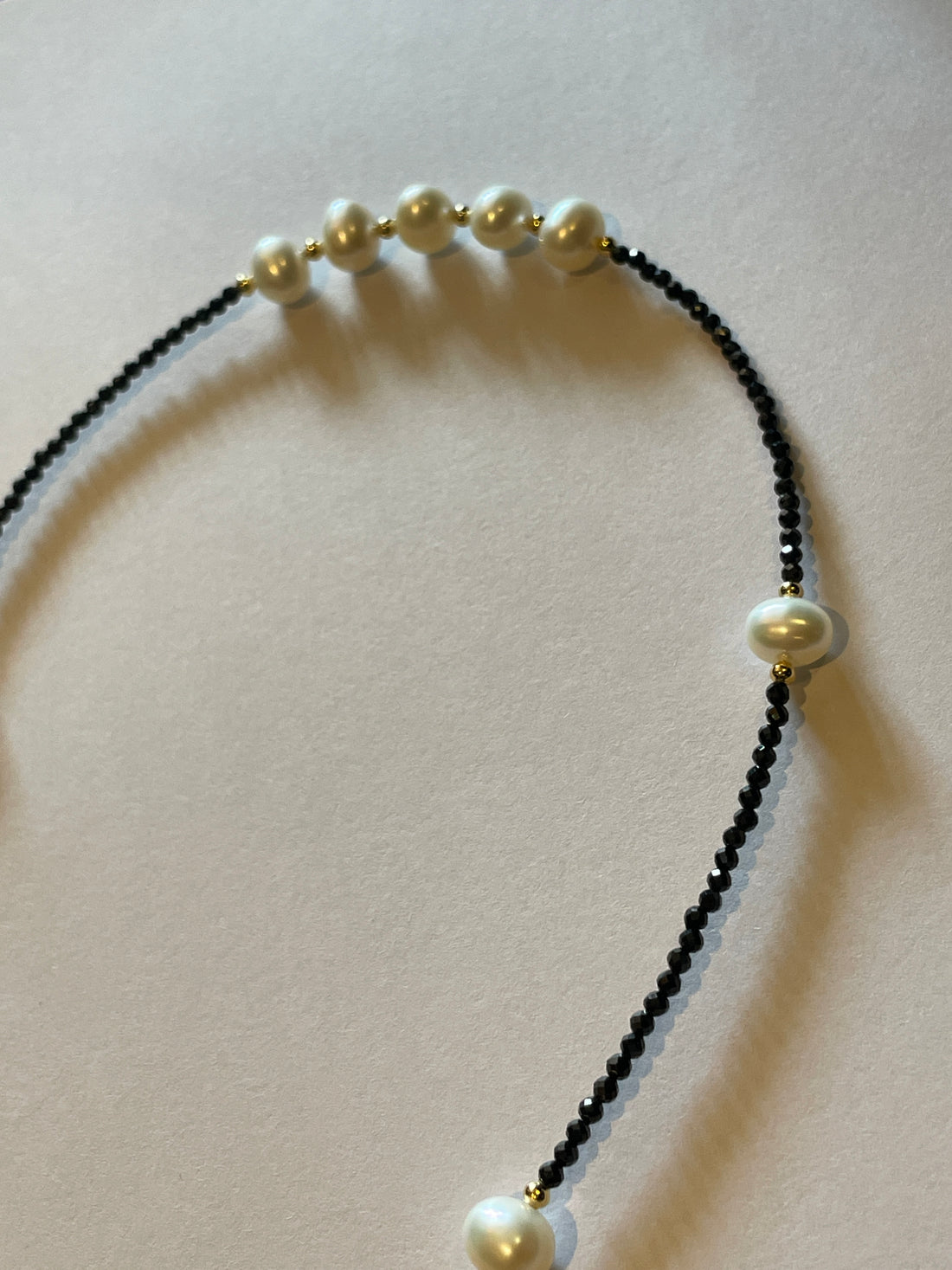 Black Crystal Galaxy Pearl Necklace | 5–8mm Near-Round Pearls · Brilliant Luster